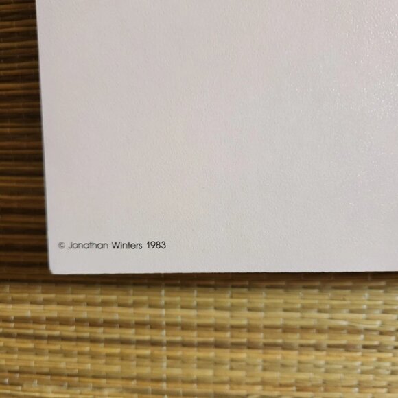 1980s Vintage Fine Art Poster, Jonathan Winters "Saturday's Clown" 28"x22" NOS - Picture 5 of 8